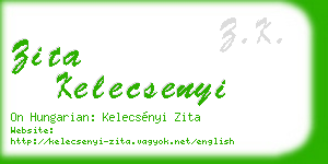 zita kelecsenyi business card