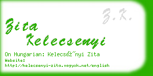 zita kelecsenyi business card